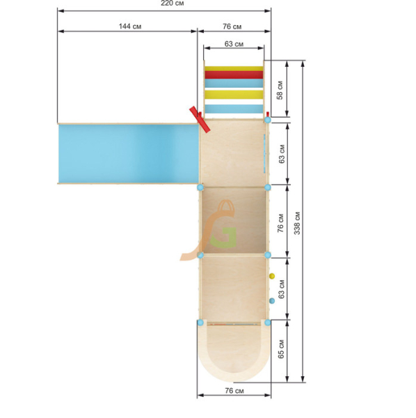 Игровая кровать-чердак IgraGrad 8