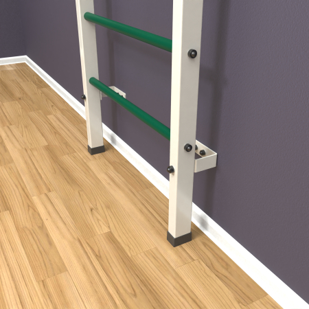 картинка Шведская стенка «LittleSport» Л Белый зеленые ступени от магазина Лазалка