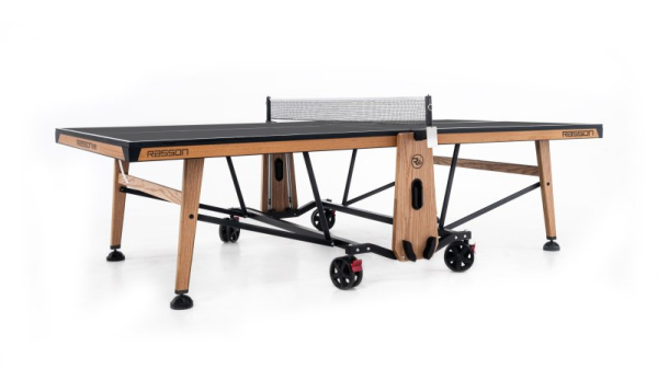 картинка Теннисный стол складной для помещений "RASSON PREMIUM T01 Indoor" (274 х 152,5 х 76 см, натуральный дуб) с сеткой от магазина Лазалка