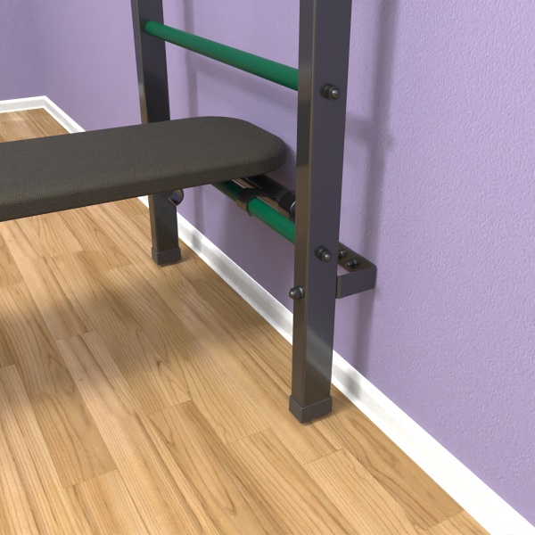 Шведская стенка «LittleSport» Graphite Long 3.0 зеленые ступени