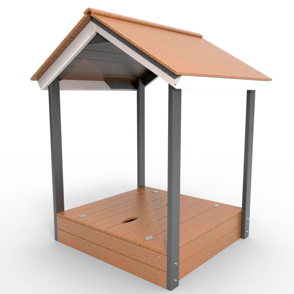 картинка Детская деревянная песочница с крышей "Ультра" от магазина Лазалка