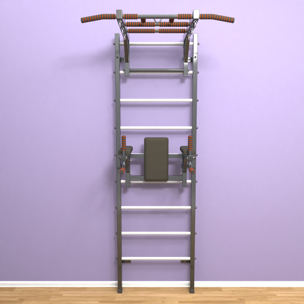 картинка Шведская стенка «LittleSport» Graphite Long 2.0 белые ступени от магазина Лазалка