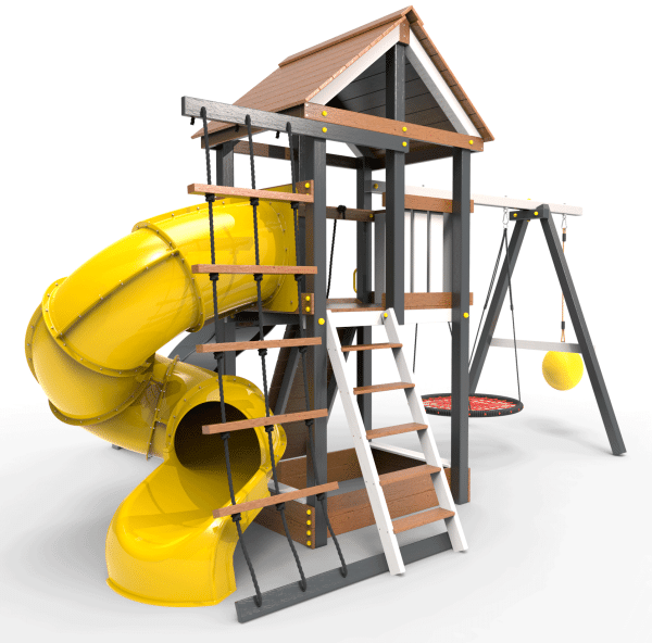 Детская площадка Пикник "Ультра А" с винтовой трубой 6.1