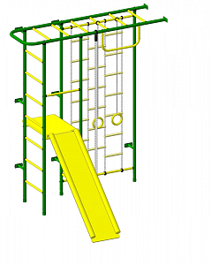 Детский спортивный комплекс ДСК "Пионер-11Л" зеленый-желтый